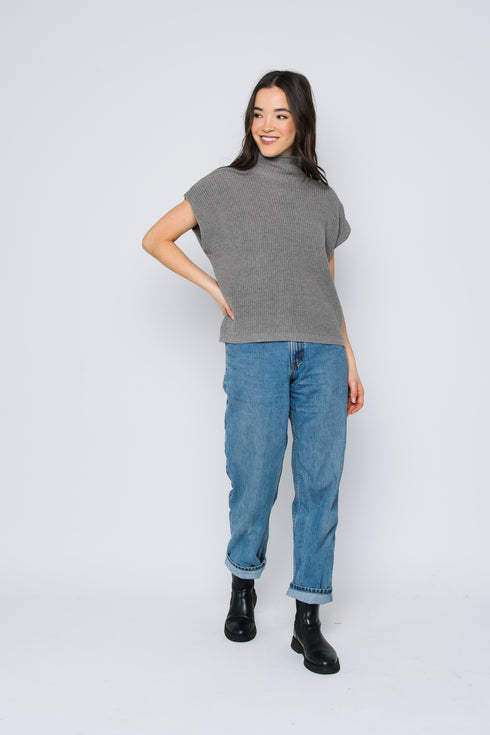 Shawna-Sleeveless Funnel Neck